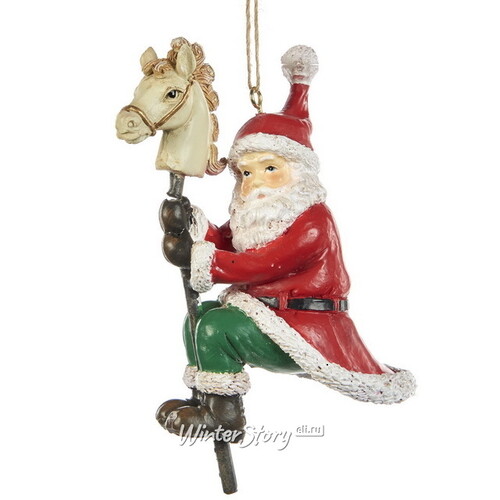 Елочная игрушка Санта-Клаус - Назад в детство 12 см, подвеска Goodwill