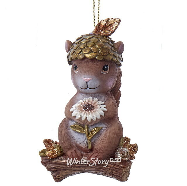 Елочная игрушка Бельчонок Рони 9 см, подвеска Kurts Adler (Куртс Адлер)