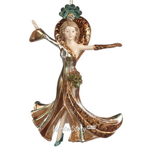 Елочная игрушка Миледи Микаэлла - Танец Золотой Валенсии 12 см, подвеска Goodwill