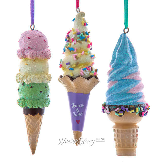 Елочная игрушка Мороженое Сны Единорога - Elf Cooks 10 см Kurts Adler