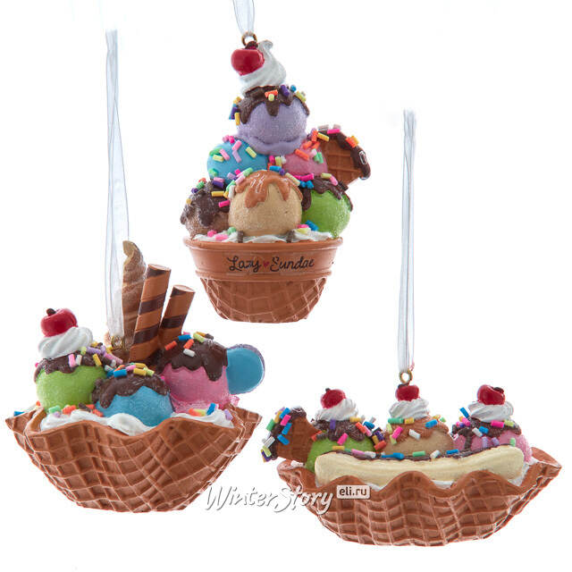 Елочная игрушка Пирожное Nuage de Creme - Elf Cooks 8 см Kurts Adler