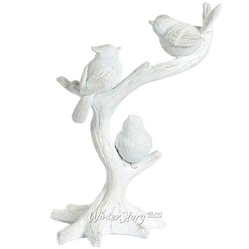 Декоративная статуэтка Птички в зимнем лесу 28 см Goodwill