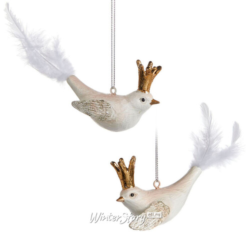 Елочная игрушка Королевская Птичка летящая 8 см, подвеска Goodwill
