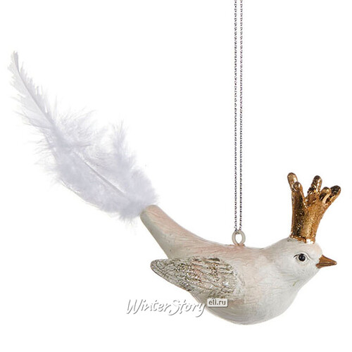 Елочная игрушка Королевская Птичка летящая 8 см, подвеска Goodwill