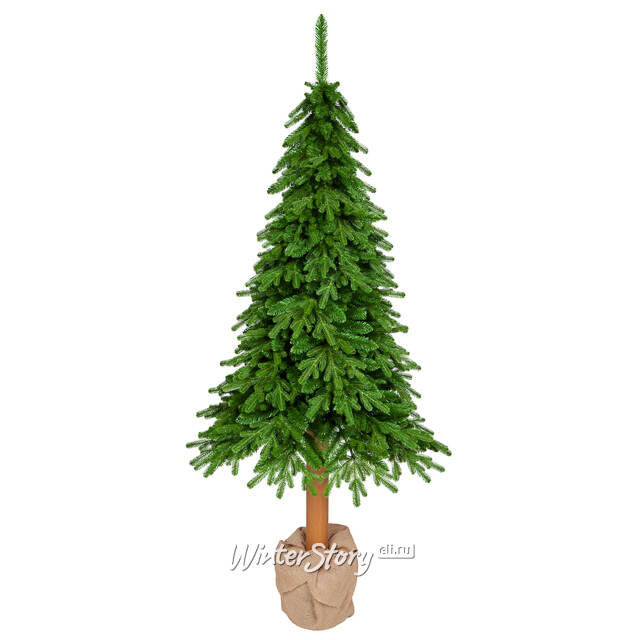 Искусственная елка Эдельвейс 180 см с натуральным стволом, ЛИТАЯ + ПВХ Decorland