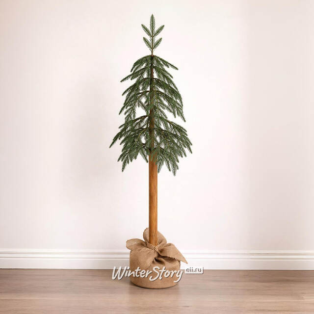 Искусственная елка Nature 130 см с натуральным стволом, ЛИТАЯ 100% Decorland