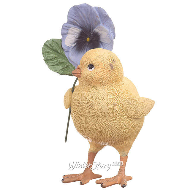 Декоративная фигурка Цыпленок Элфи с цветком 11 см Goodwill