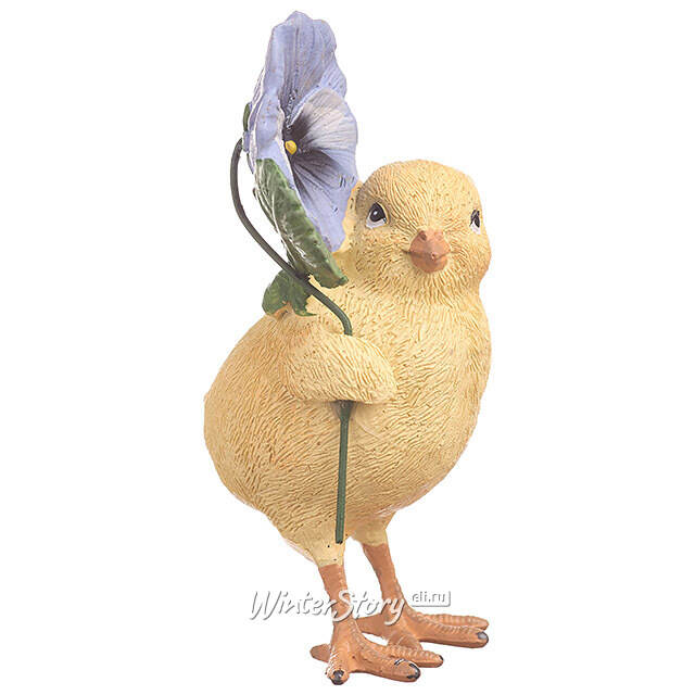 Декоративная фигурка Цыпленок Элфи с цветком 11 см Goodwill