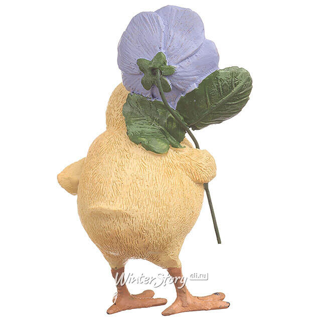 Декоративная фигурка Цыпленок Элфи с цветком 11 см Goodwill