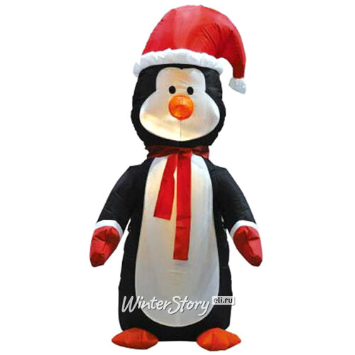 Надувная фигура Пингвин в колпачке 1.2 м с подсветкой Торг Хаус