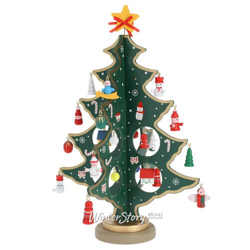 Сувенирная елка с игрушками Toy Tree 26 см зеленая Koopman