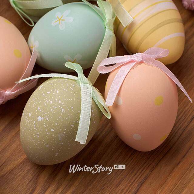 Пасхальные украшения Яйца Monto 6 см, 6 шт, подвеска Koopman