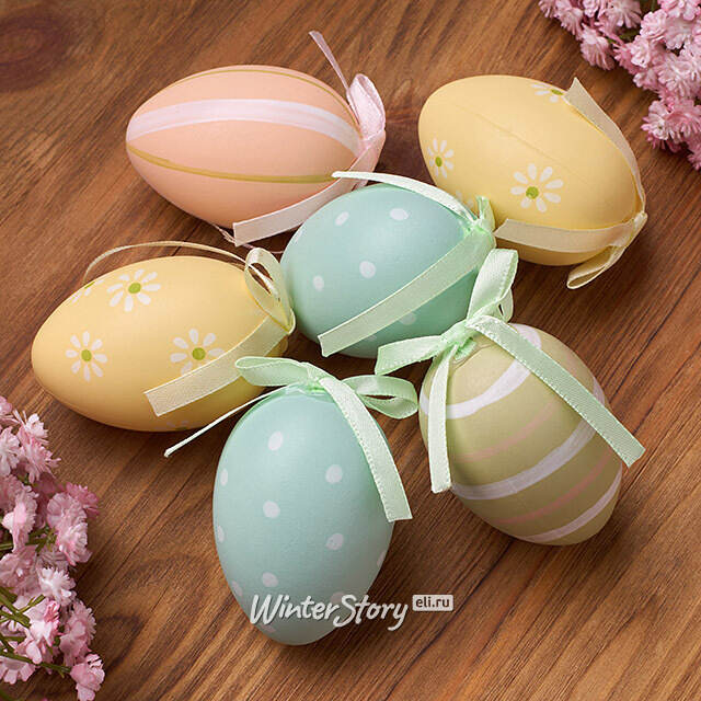 Пасхальные украшения Яйца Salvado 6 см, 6 шт, подвеска Koopman