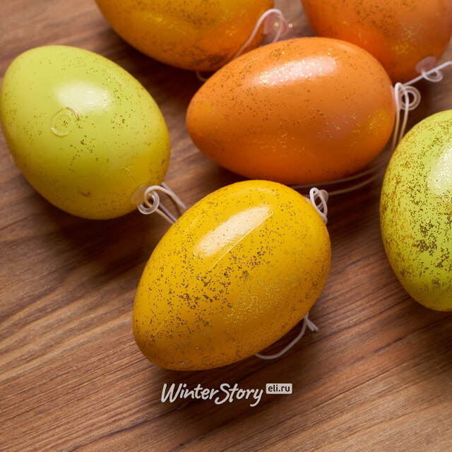 Пасхальные украшения Яйца Jarlatte 6 см, 6 шт, подвеска Koopman