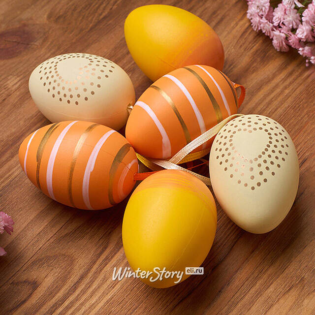 Пасхальные украшения Яйца Monic 6 см, 6 шт, подвеска Koopman