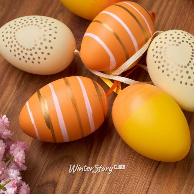 Пасхальные украшения Яйца Monic 6 см, 6 шт, подвеска Koopman