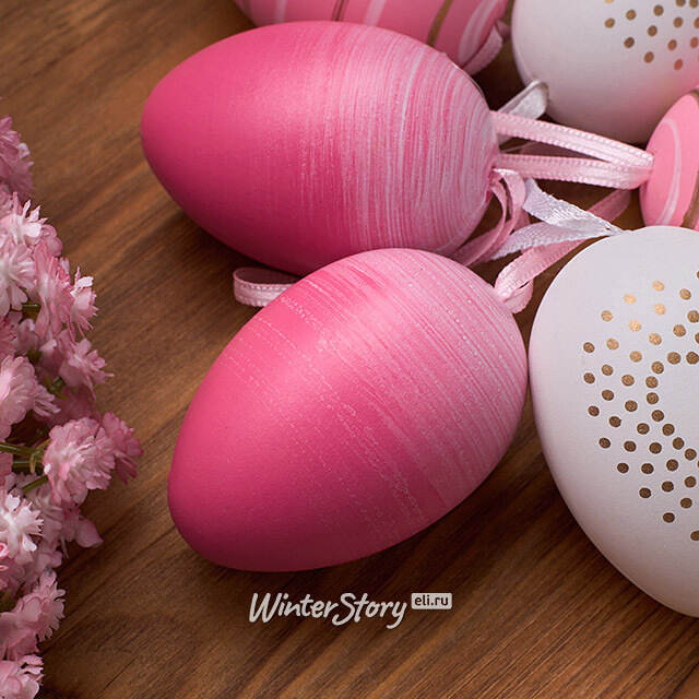 Пасхальные украшения Яйца Louren 6 см, 6 шт, подвеска Koopman