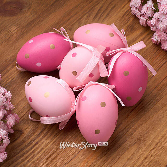 Пасхальные украшения Яйца Brento 6 см, 6 шт, подвеска Koopman