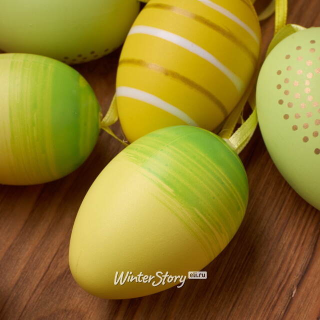 Пасхальные украшения Яйца Glieros 6 см, 6 шт, подвеска Koopman