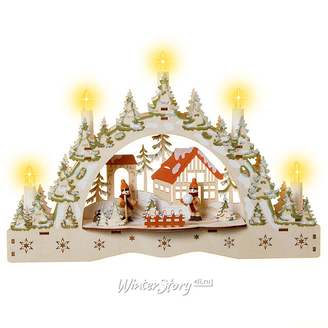 Светильник-горка Волшебная история 1, 35*7*23 см, теплые белые LED лампы, батарейка Koopman