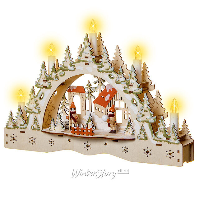 Светильник-горка Волшебная история 1, 35*7*23 см, теплые белые LED лампы, батарейка Koopman