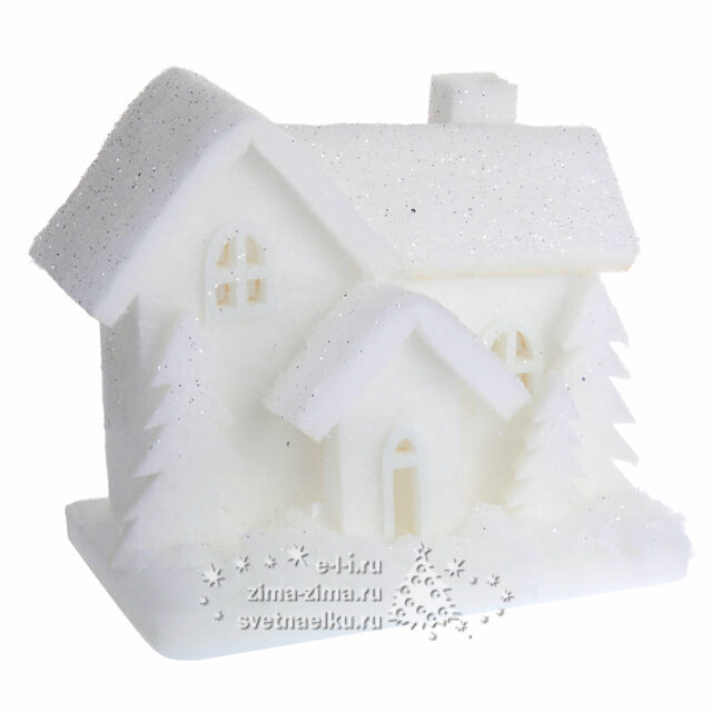 Композиция "Заснеженный домик", 29*19*27 см, подсветка, батарейки Koopman