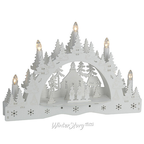 Светильник-горка Рождественский хор 35*24 см, 5 теплых белых LED ламп, батарейка Koopman