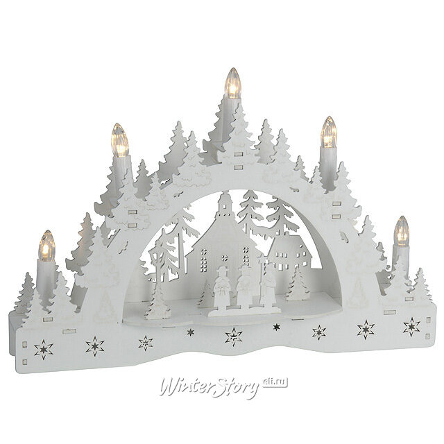 Светильник-горка Рождественский хор 35*24 см, 5 теплых белых LED ламп, батарейка Koopman