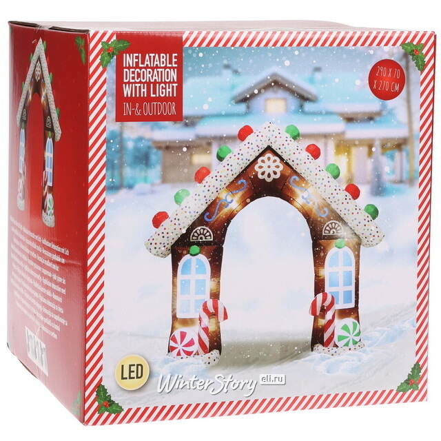 Надувная фигура Пряничный Домик 290 см с подсветкой, IP44 Koopman