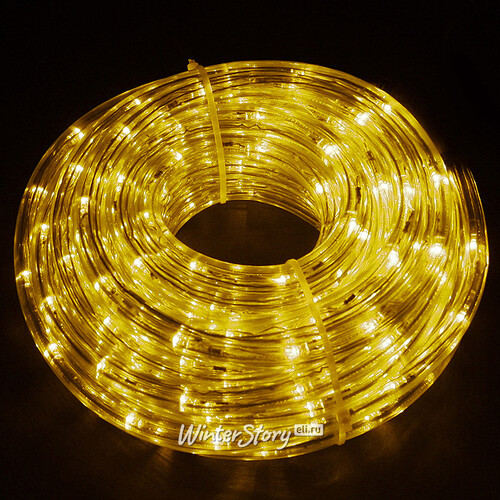 Дюралайт светодиодный трехжильный 11 мм, 10 м, 240 желтых LED ламп, контроллер, IP44 Торг Хаус