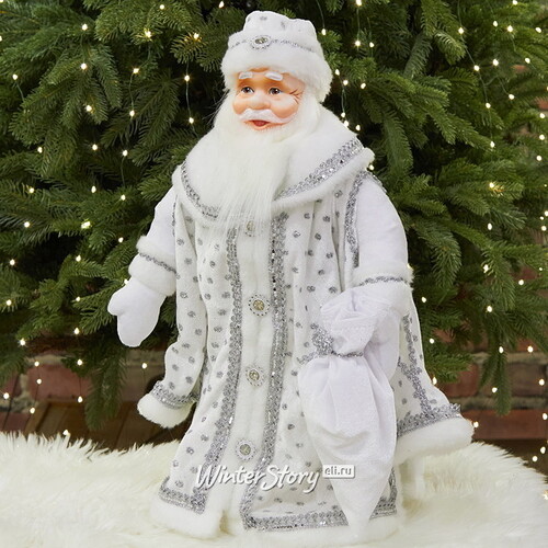 Фигура Дед Мороз - Царская зима 50 см, в белом кафтане Коломеев