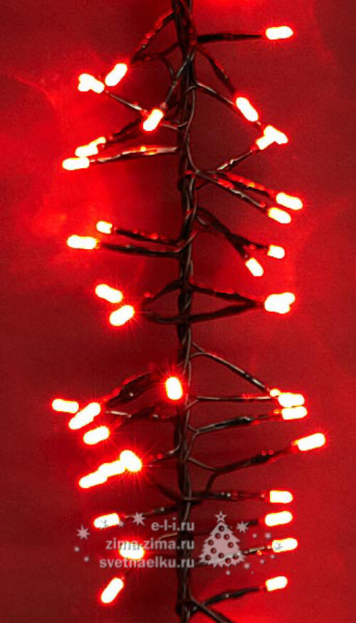 Электрогирлянда Волшебная Гроздь Cluster Lights 288 красных LED ламп, соединяемая Holiday Classics