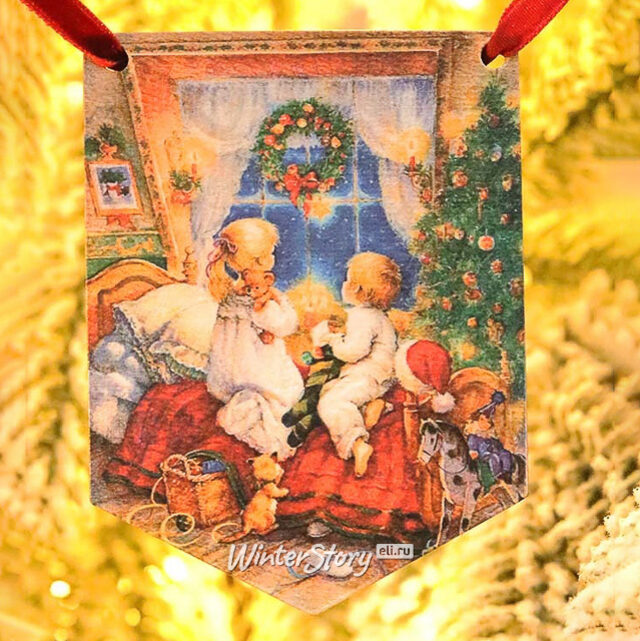 Гирлянда из флажков Vintage Christmas 10 см, 5 шт МанузинЪ