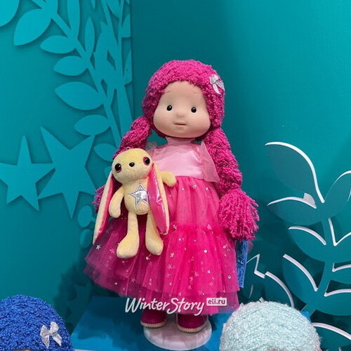 Мягкая кукла Элара и зайчик Майло 38 см, Minimalini Budi Basa