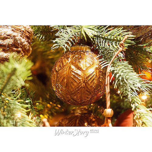 Винтажный шар Рябиновое Настроение 8.5 см насыщенно золотой, стекло Kaemingk