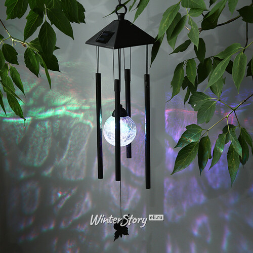 Садовый светильник Музыка ветра на солнечной батарее 74 см, смена цветов, IP44 Koopman