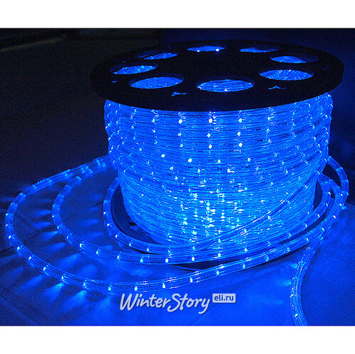 Дюралайт светодиодный трехжильный 13 мм, 100 м, 2400 синих LED ламп, IP44 Торг Хаус