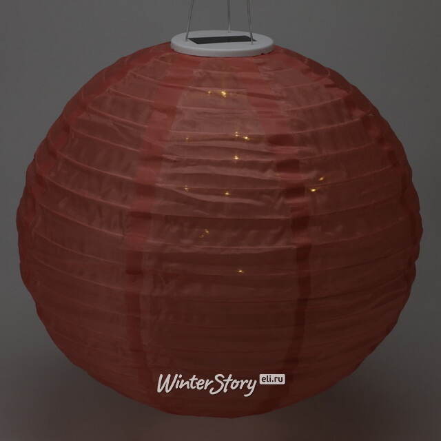 Китайский фонарик на солнечной батарее Solar Millom 40 см, IP44, розовый Koopman