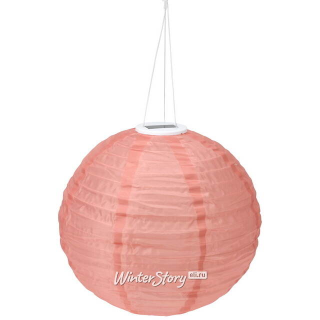 Китайский фонарик на солнечной батарее Solar Millom 40 см, IP44, розовый Koopman