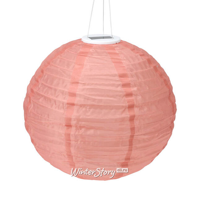 Китайский фонарик на солнечной батарее Solar Millom 40 см, IP44, розовый Koopman