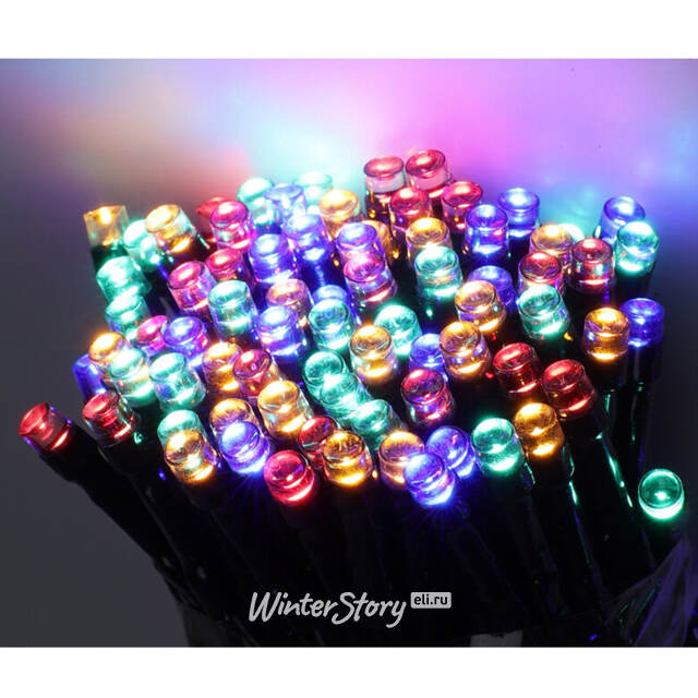 Гирлянда на солнечной батарее Гарденто 24 м, 400 разноцветных LED, черный ПВХ, IP44 Koopman (Купман)