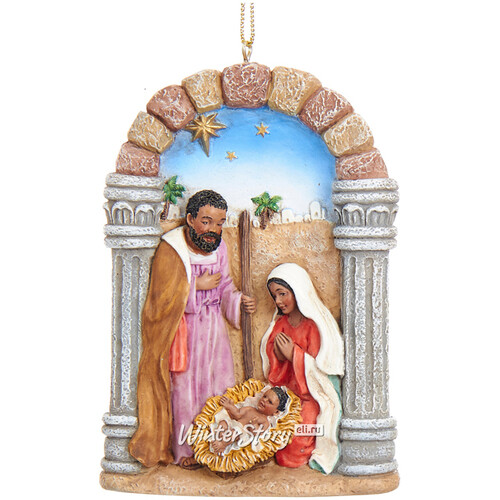 Елочное украшение Вертеп - Рождение Христа из Назарета 10 см, подвеска Kurts Adler