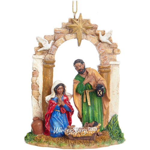 Елочное украшение Вертеп - Рождественская молитва в Вифлееме 10 см, подвеска Kurts Adler