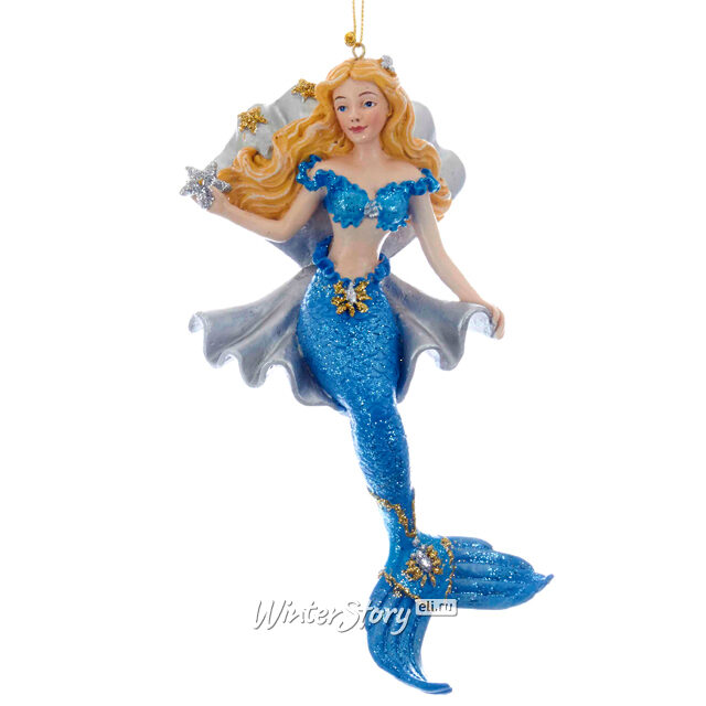 Елочная игрушка Морская Царевна 17 см с серебряной звездой, подвеска Kurts Adler