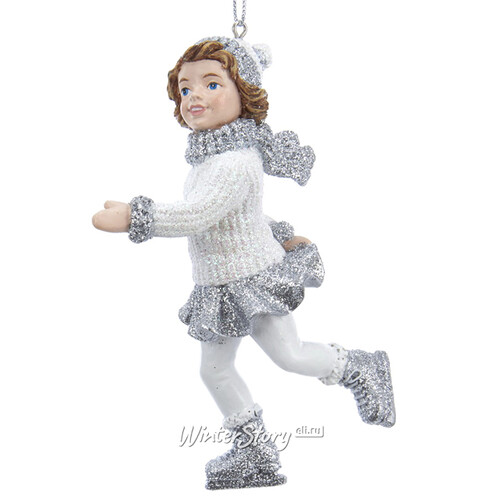 Ёлочная игрушка Девочка Полли на коньках 11 см, подвеска Kurts Adler