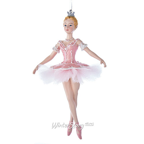 Елочная игрушка Балерина Офелия из Розовой мечты 15 см, подвеска Kurts Adler
