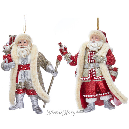 Елочная игрушка Санта Клаус - Кудесник из Ливерпуля 13 см с подарками, подвеска Kurts Adler