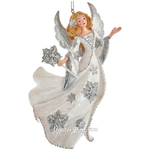 Елочная игрушка Ангел Констанца с волшебным жезлом 13 см, подвеска Kurts Adler