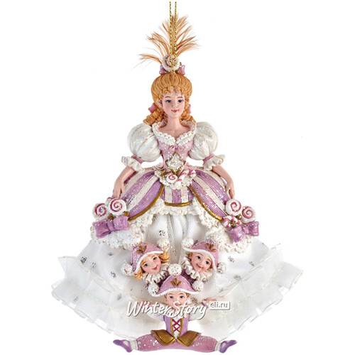 Елочная игрушка Имбирная принцесса из Королевства Развлечений 15 см, подвеска Kurts Adler
