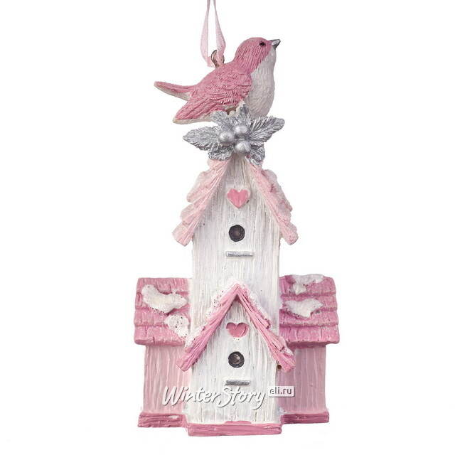 Елочная игрушка Птичка Маролла - Fiaba Rosa 10 см, подвеска Kurts Adler (Куртс Адлер)